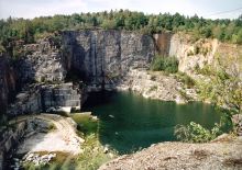 The infamous quarry at the Groß-Rosen concentration camp